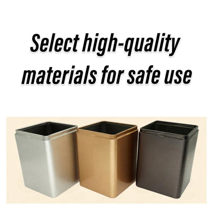 10PCS Tea Can Sealed Square Storage Box Solid Color Frosted Iron Container - Grey