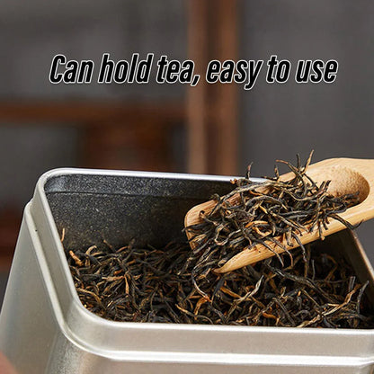 10PCS Tea Can Sealed Square Storage Box Solid Color Frosted Iron Container - Grey
