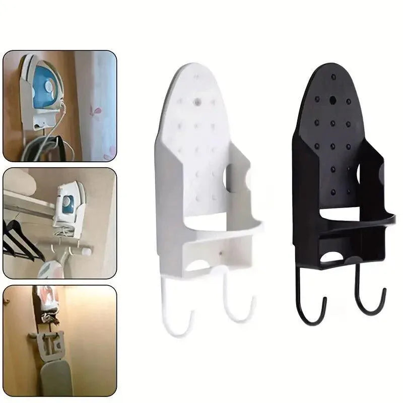 Iron Stand Double Hook Storage Rack Hanging Iron Holder for Home Organisation - White
