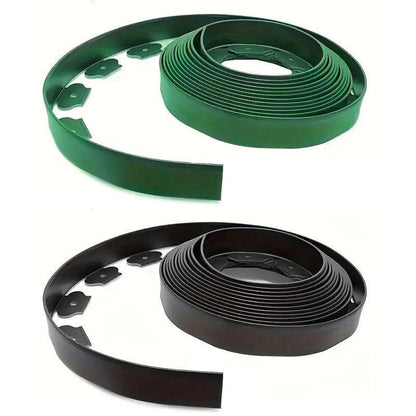 L Shaped Garden Edging Border Landscape Grass Lawn Stone Edge Fence Strip - Green