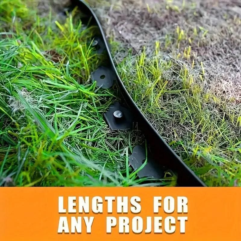 L Shaped Garden Edging Border Landscape Grass Lawn Stone Edge Fence Strip - Green