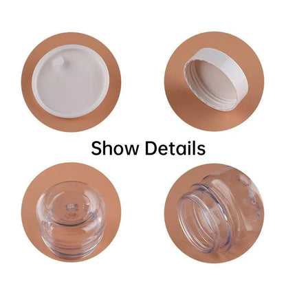 10pcs PET Plastic Cosmetic Bottles Refillable Travel Face Cream Containers - 30ml-Brown+Black-Double