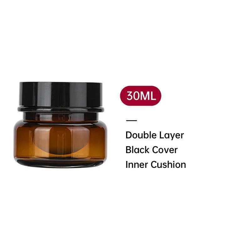10pcs PET Plastic Cosmetic Bottles Refillable Travel Face Cream Containers - 60ml-Transparent+Black-Single