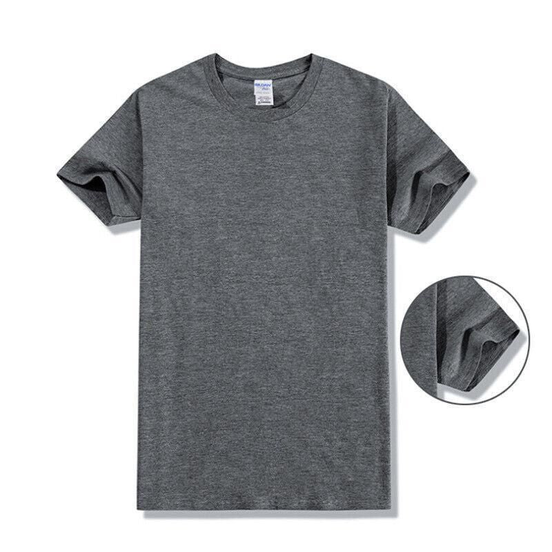 L Size Gildan Men T-shirt Plain Blank 100% premium Cotton Basic Tee Short Sleeve 76000 - White