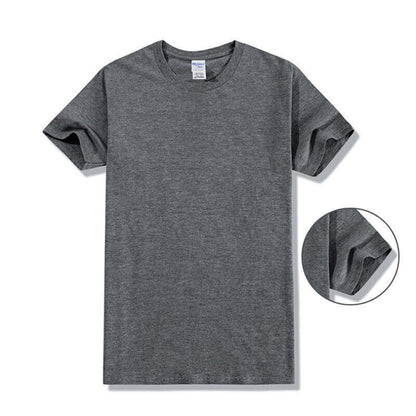 L Size Gildan Men T-shirt Plain Blank 100% premium Cotton Basic Tee Short Sleeve 76000 - White