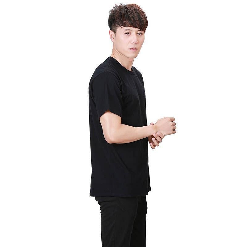 L Size Gildan Men T-shirt Plain Blank 100% premium Cotton Basic Tee Short Sleeve 76000 - White
