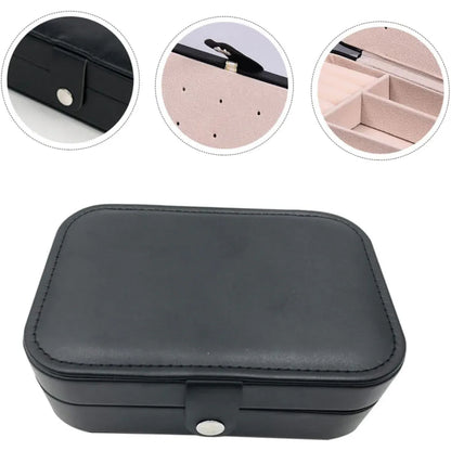 Jewelry Storage Box Travel Mini Case Portable Small Organiser for Rings Earrings - Blue