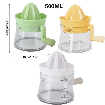 Manual Juice Extractor for Orange Lemon Home Citrus Juicer Hand Compressor - Green