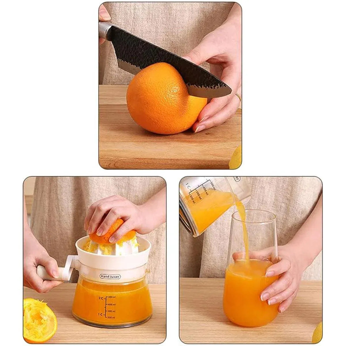 Manual Juice Extractor for Orange Lemon Home Citrus Juicer Hand Compressor - Green