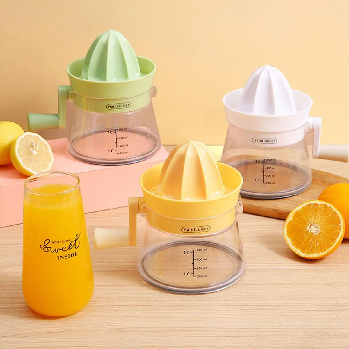 Manual Juice Extractor for Orange Lemon Home Citrus Juicer Hand Compressor - Green