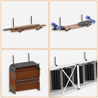 4in1 Wall Mounted Kayak Wall Rack Surfboard Canoe Storage Stand for Garage