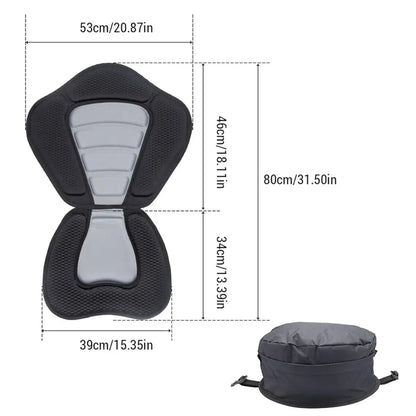 Kayak Seat Cushion Pad Detachable Backrest Paddleboard Surfboard Boat Accessory
