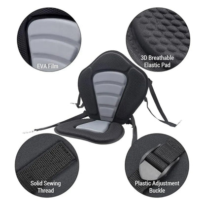 Kayak Seat Cushion Pad Detachable Backrest Paddleboard Surfboard Boat Accessory