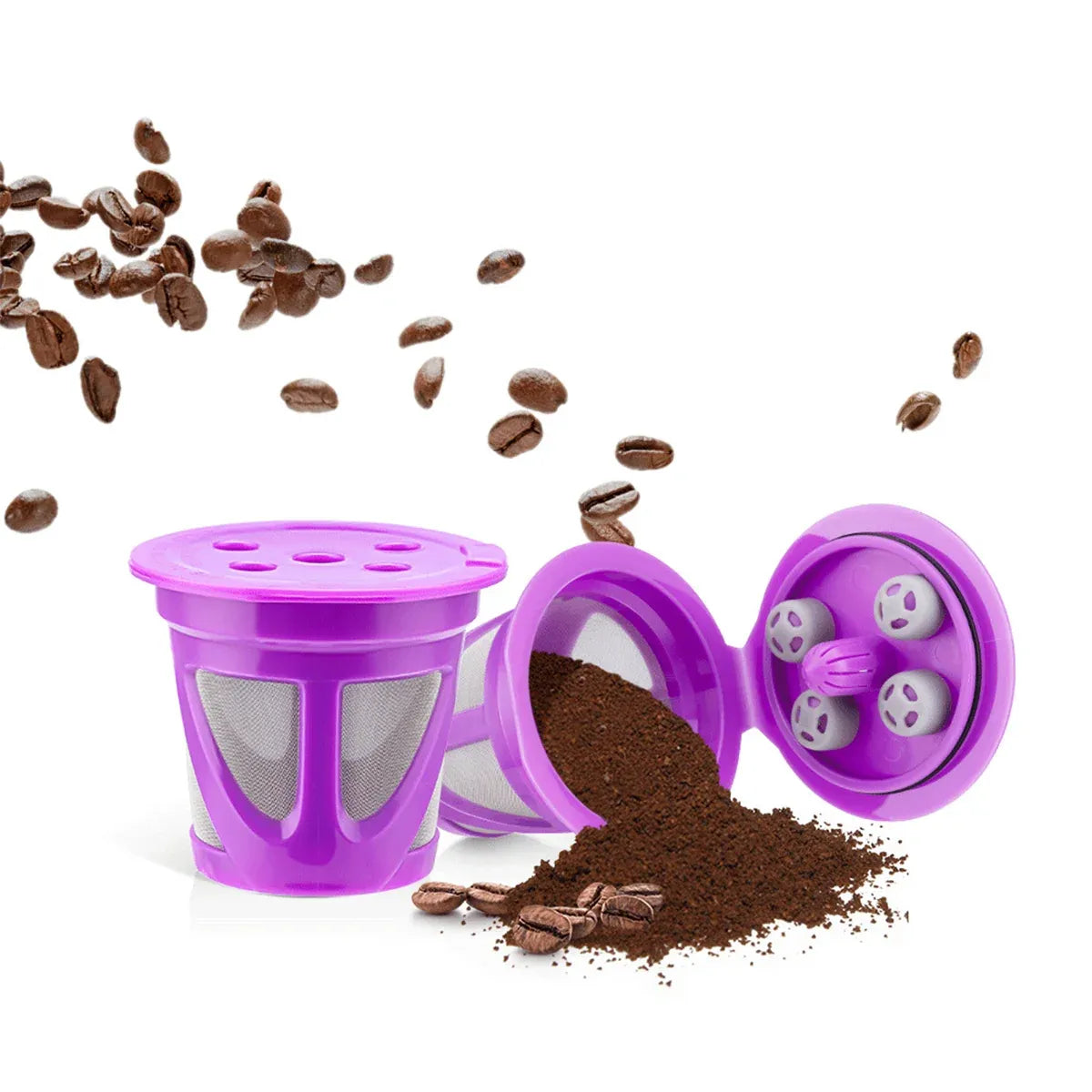 Coffee Capsule K-cup Basic Model Recyclable Reusable Coffee Pods For Home Office - Purple