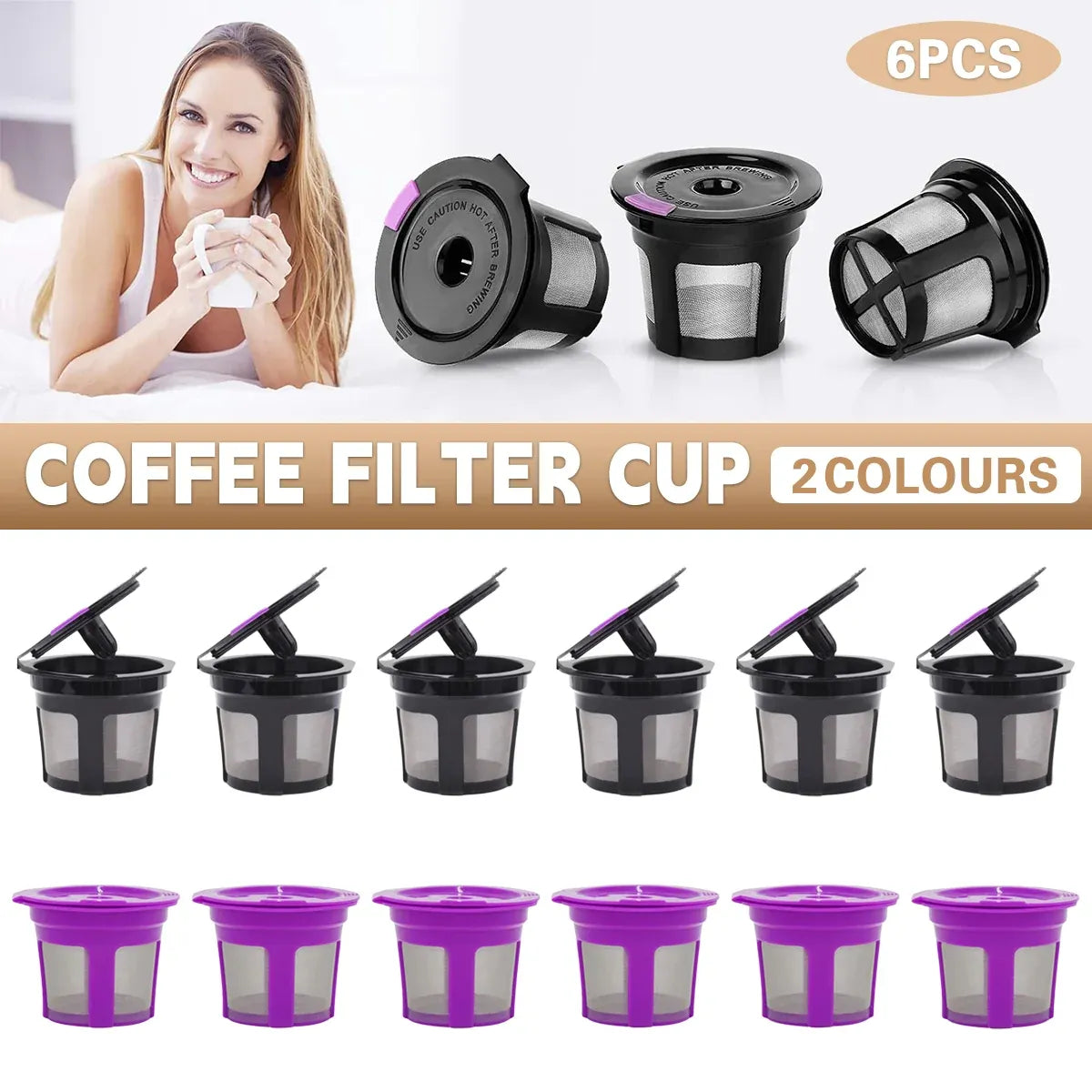 Kcup Coffee Capsule Filter Basic Model Reusable Keurig Coffee Shell For Makers - Black