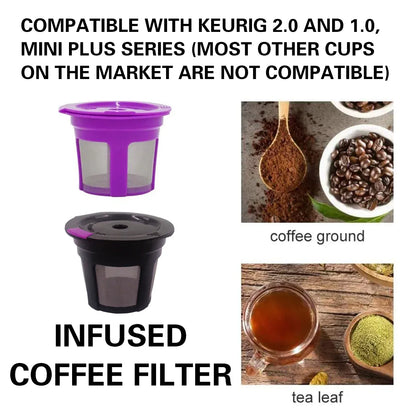Kcup Coffee Capsule Filter Basic Model Reusable Keurig Coffee Shell For Makers - Black