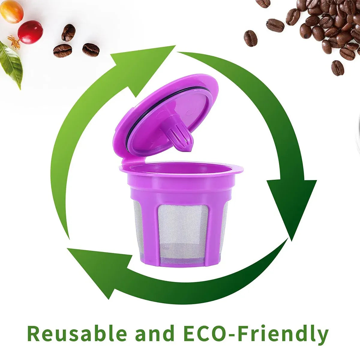 Kcup Coffee Capsule Filter Basic Model Reusable Keurig Coffee Shell For Makers - Purple