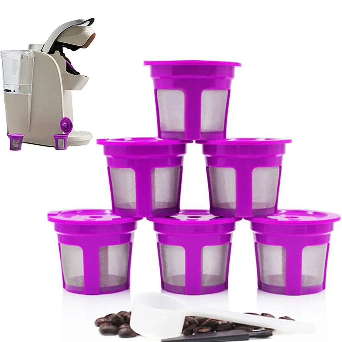 Kcup Coffee Capsule Filter Basic Model Reusable Keurig Coffee Shell For Makers - Purple