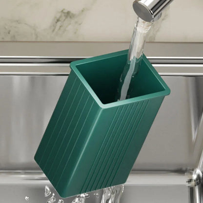 Cutlery Holder Storage Caddy Kitchen Utensil Drying Rack For Spoon Fork Knife - Green