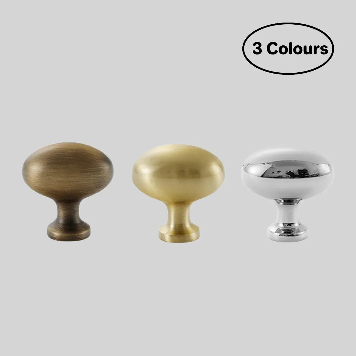 Pigeon Egg Cabinet Handle Single Hole French Style Drawer Pull for Door Closet - Silver