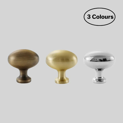 Pigeon Egg Cabinet Handle Single Hole French Style Drawer Pull for Door Closet - Silver