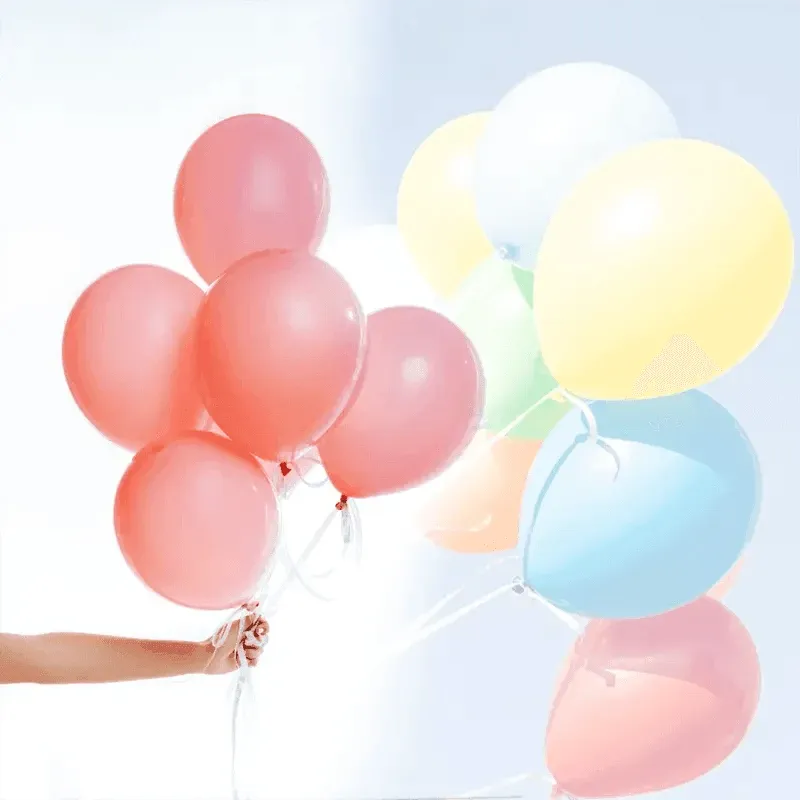 Latex Balloons 10 Inch for Birthday Party Wedding Event Decoration 10PCS Set - Rose Red