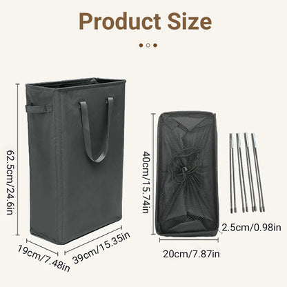 Foldable Large Capacity Oxford Cloth Laundry Basket Toy Storage Bag Household - Black