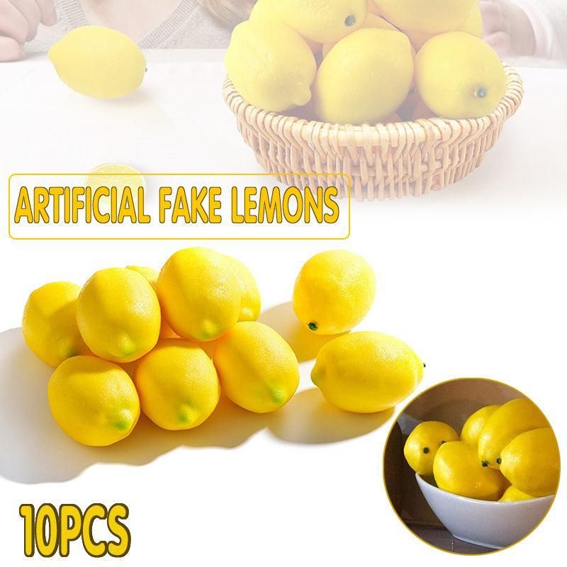 10PCS Lifelike Artificial Lemons for Home and Party Decor