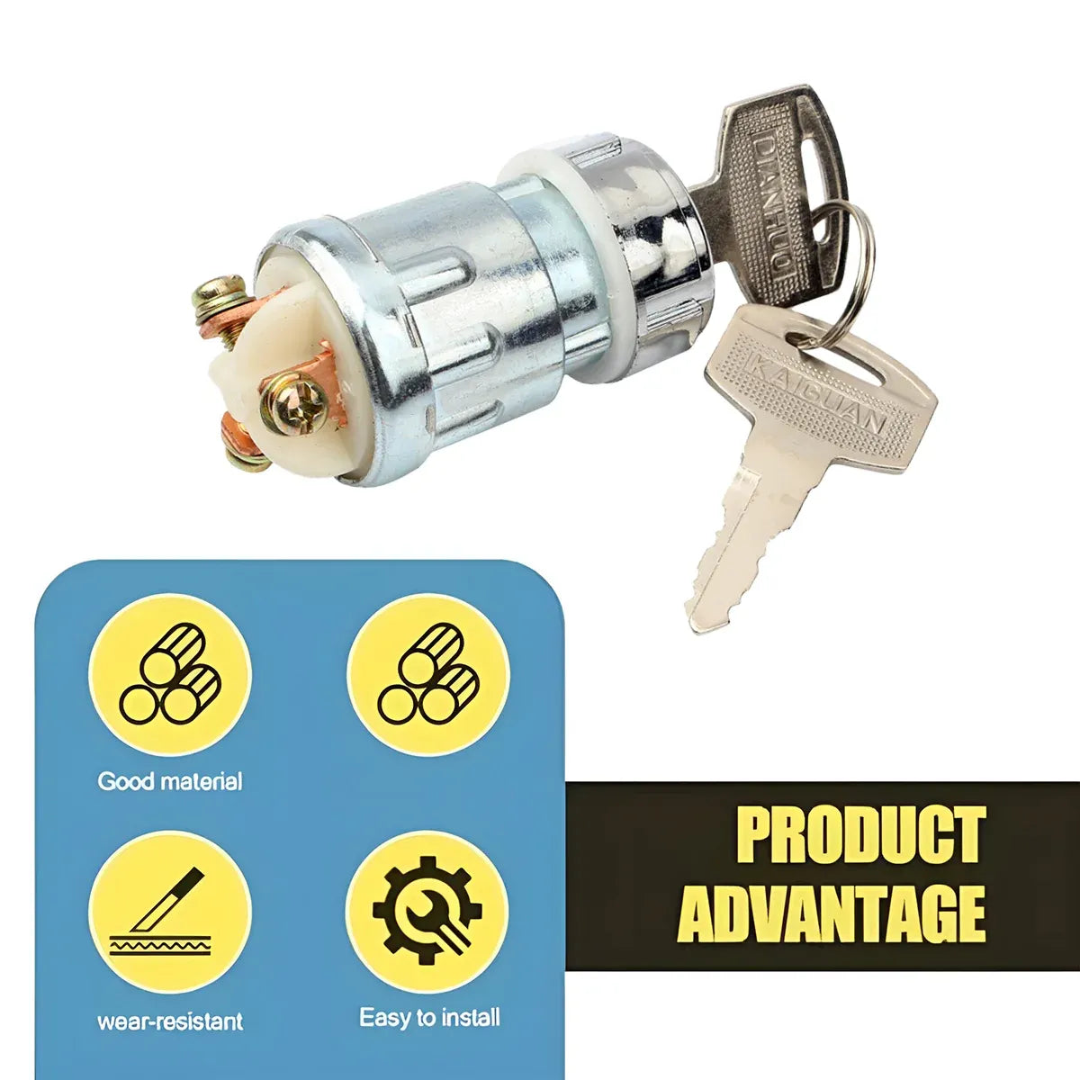 Kart ATV Vehicle Ignition Lock Wear-resistant Racing UTV Motorbike Replacement