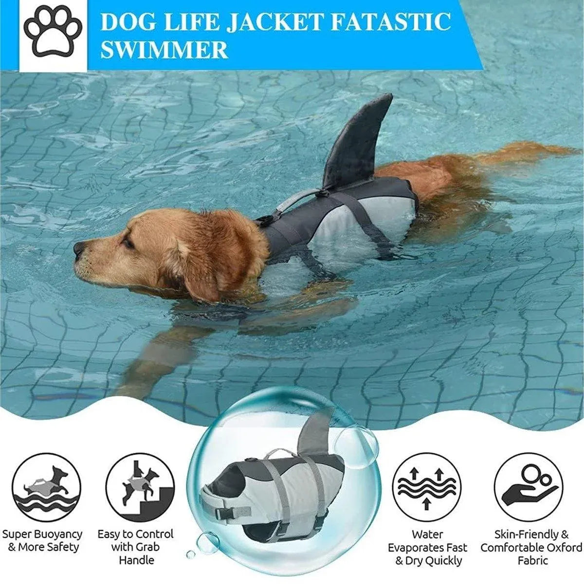 Pet Life Jacket Dog Swim Vest Outdoor Water Gear for Summer Swimming Activities - Pink M