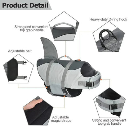 Pet Life Jacket Dog Swim Vest Outdoor Water Gear for Summer Swimming Activities - Pink S