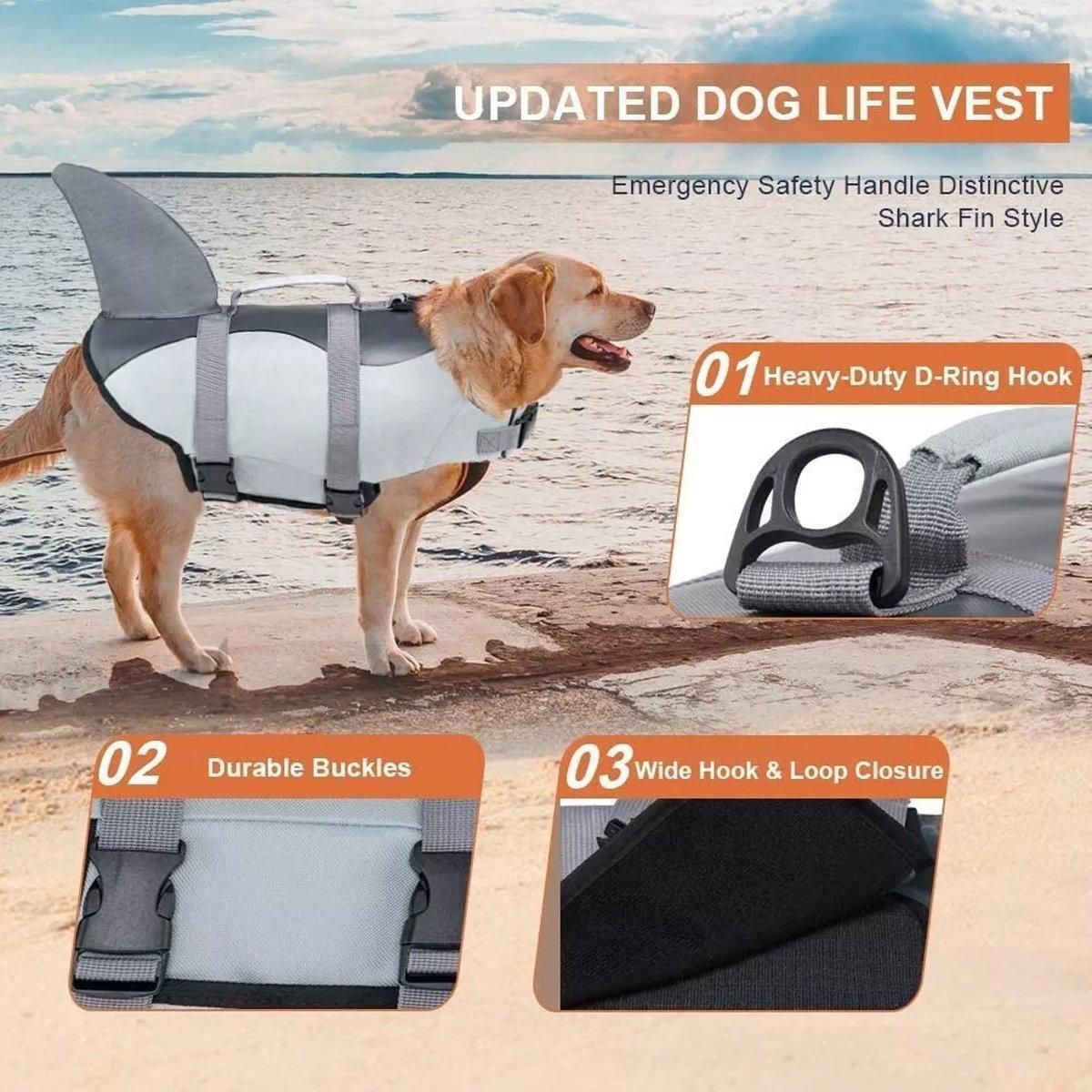 Pet Life Jacket Dog Swim Vest Outdoor Water Gear for Summer Swimming Activities - Pink S