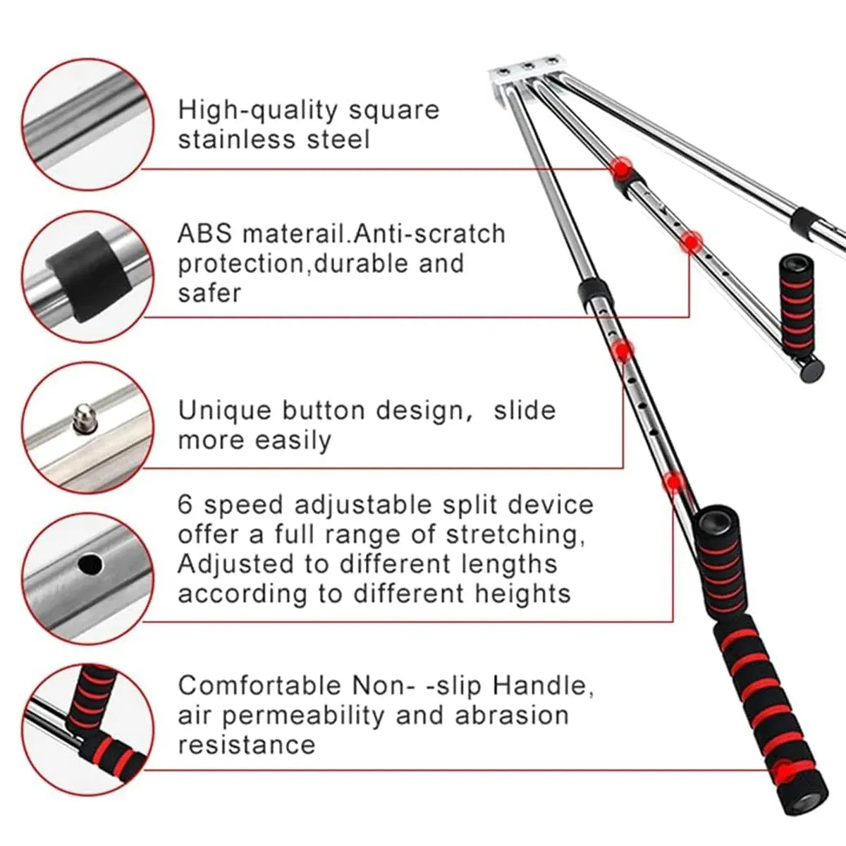 Leg Stretching Machine Flexibility Trainer Split Training Equipment Yoga Tool - 9 Holes