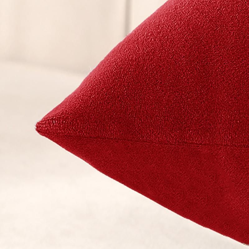 45cm*45cm Multicoloured Plain Solid Colour Cushion Cover Decorative Pillow Case - Light Purple