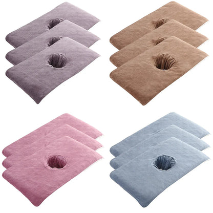 Thick Absorbent Massage Table Cover with Face Hole Soft Spa Beauty Salon Sheet - Brown