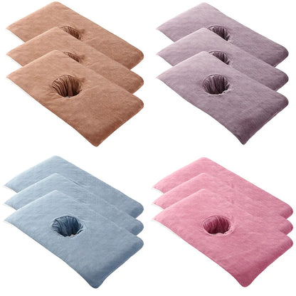 Thick Absorbent Massage Table Cover with Face Hole Soft Spa Beauty Salon Sheet - Brown