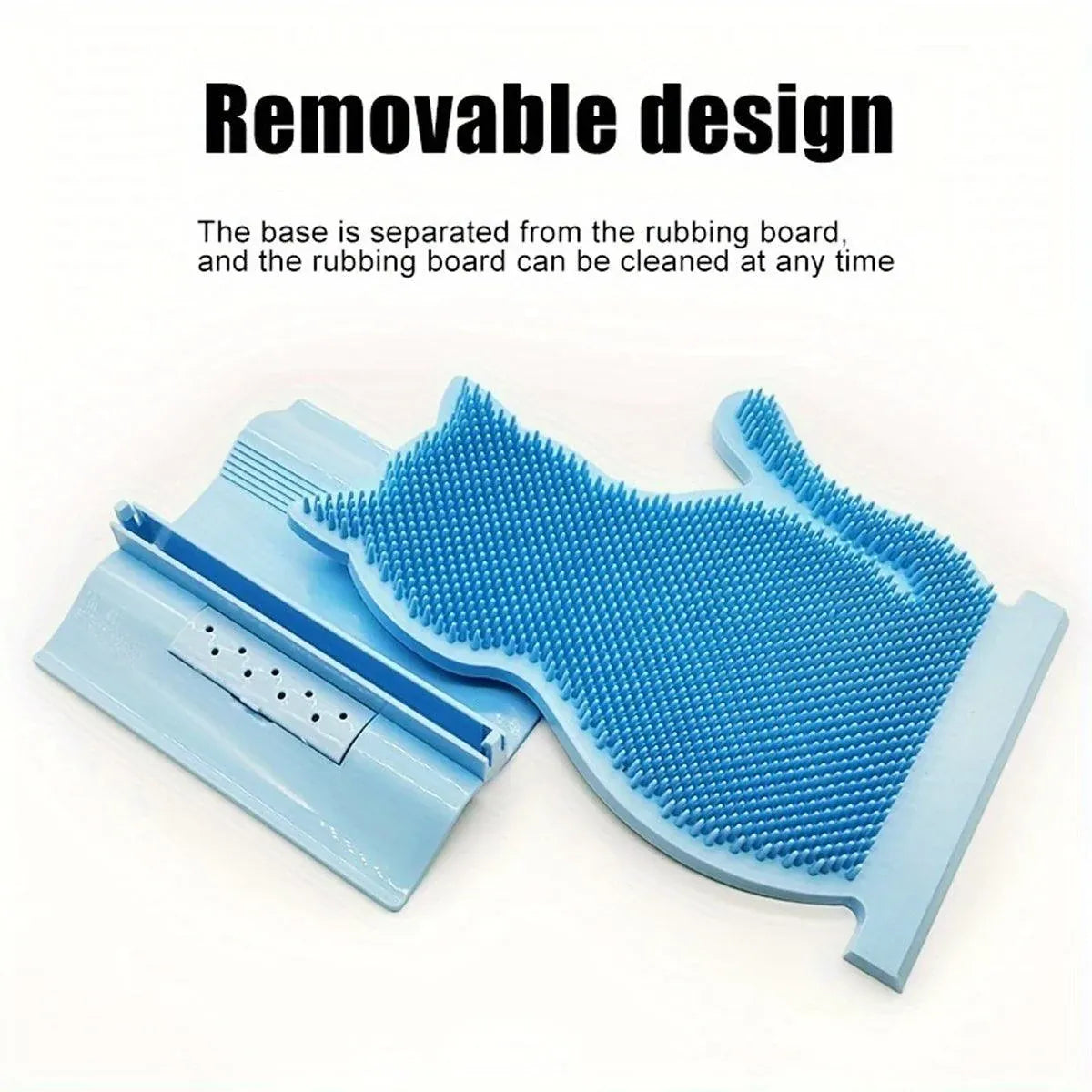 Fixed Tease Cat Scrubber Massage Brush Scratching Toy for Cats Grooming Brush - Pink