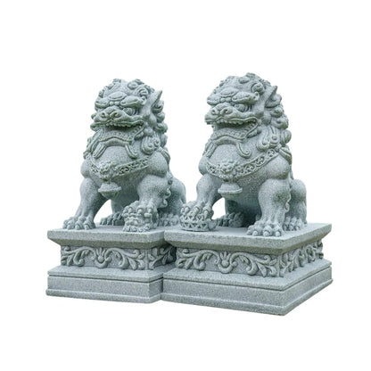 1 Pair Chinese Style Small Stone Lion Decoration Home Desktop Decor Art Craft