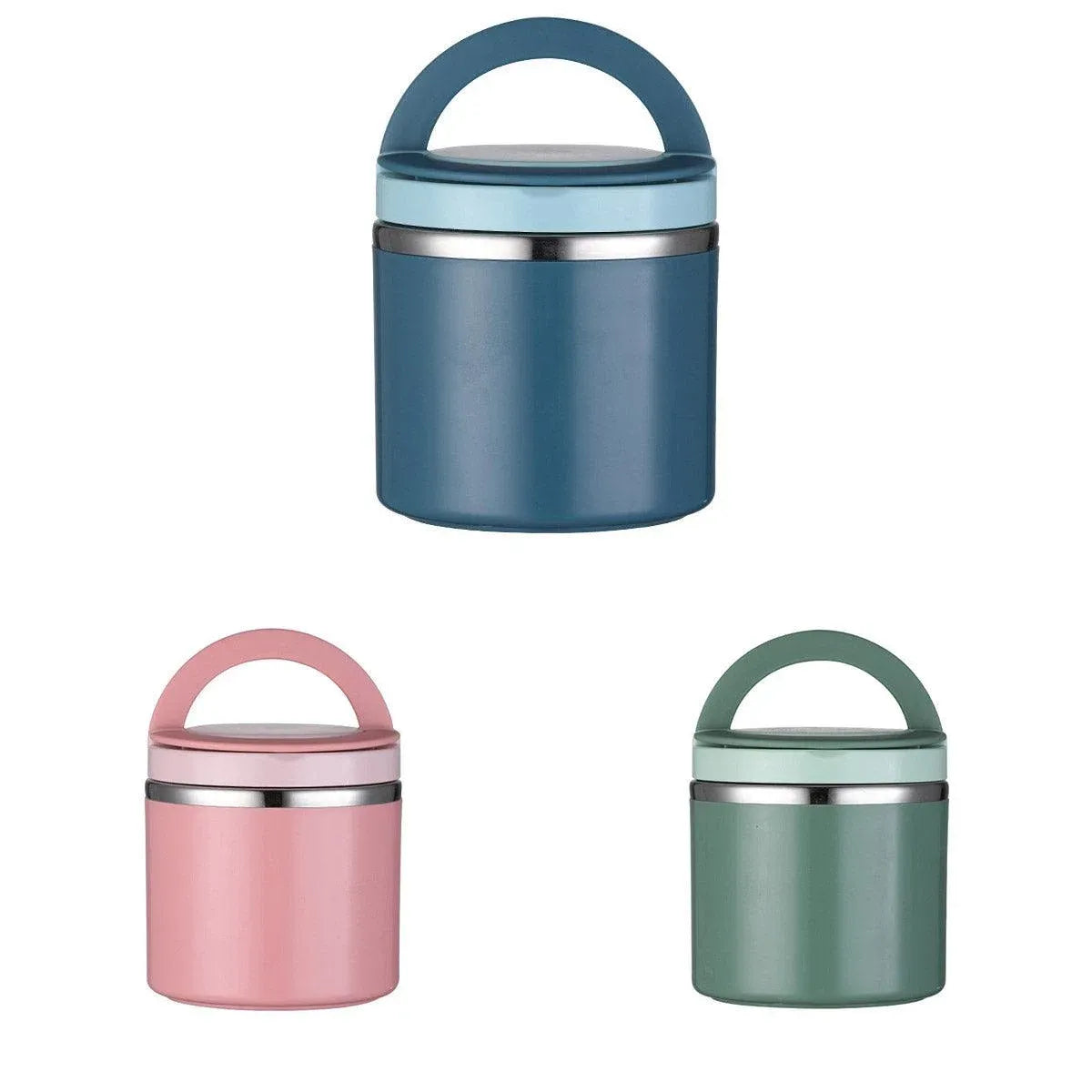Stainless Steel Insulated Lunch Box Bento Box Thermal Food Container Breakfast - Blue