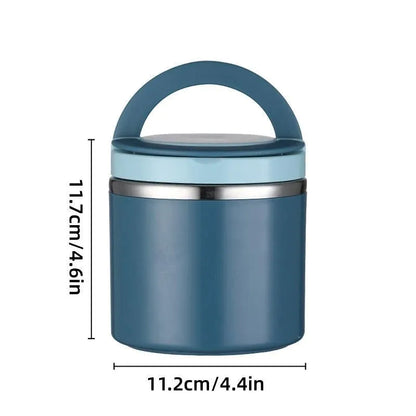 Stainless Steel Insulated Lunch Box Bento Box Thermal Food Container Breakfast - Blue