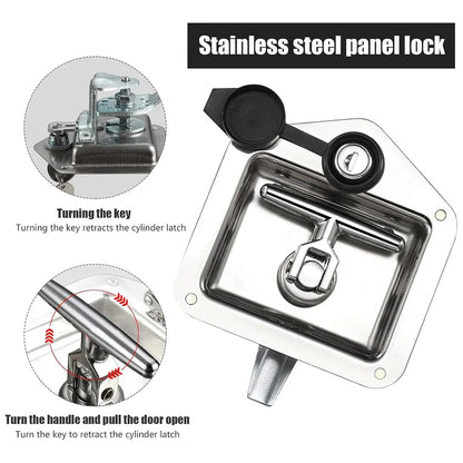 Car Trailer Stainless Steel Toolbox Lock Anti Rust Secure For Truck Van Storage