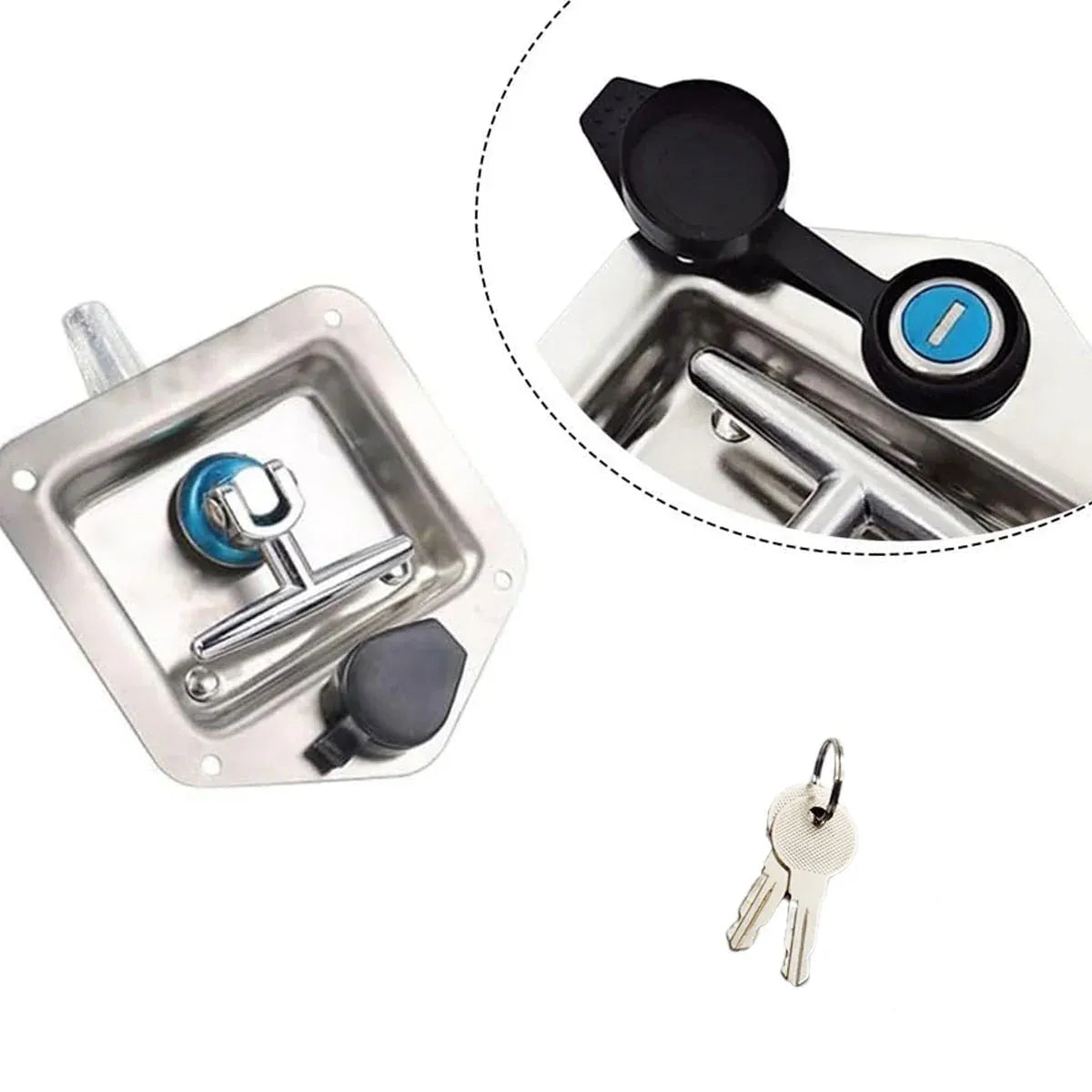 Car Trailer Stainless Steel Toolbox Lock Anti Rust Secure For Truck Van Storage