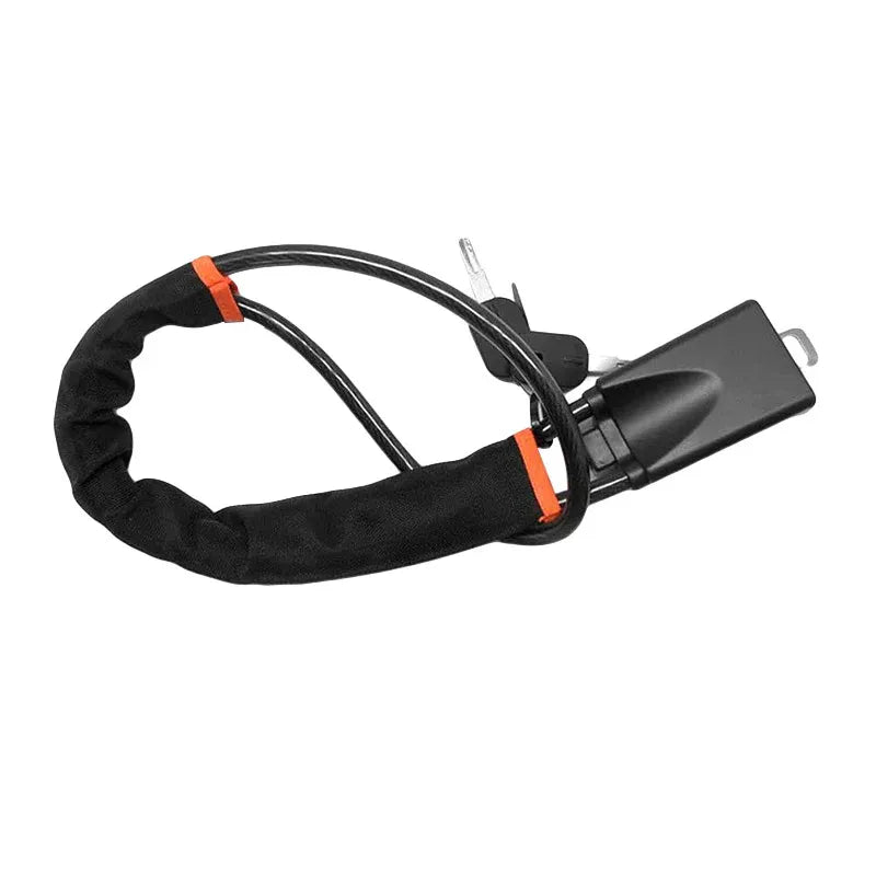Universal Steering Wheel Lock with 3 Key Seat Car Belt Lock Anti-Theft Device - Black