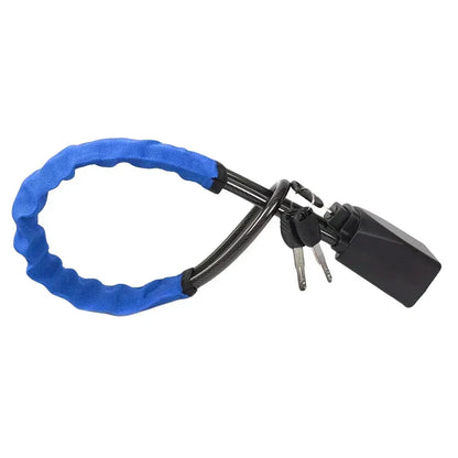 Universal Steering Wheel Lock with 3 Key Seat Car Belt Lock Anti-Theft Device - Blue
