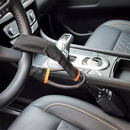 Universal Steering Wheel Lock with 3 Key Seat Car Belt Lock Anti-Theft Device - Red