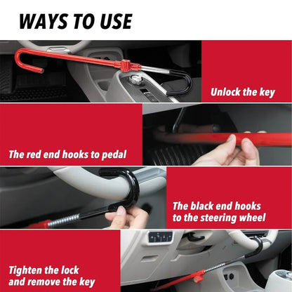 Multifunctional Car Steering Wheel Lock Anti-Theft Vehicle Security