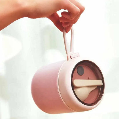 530ml Stainless Steel Insulated Lunch Box Portable Food Storage Mug Soup Meals - Pink