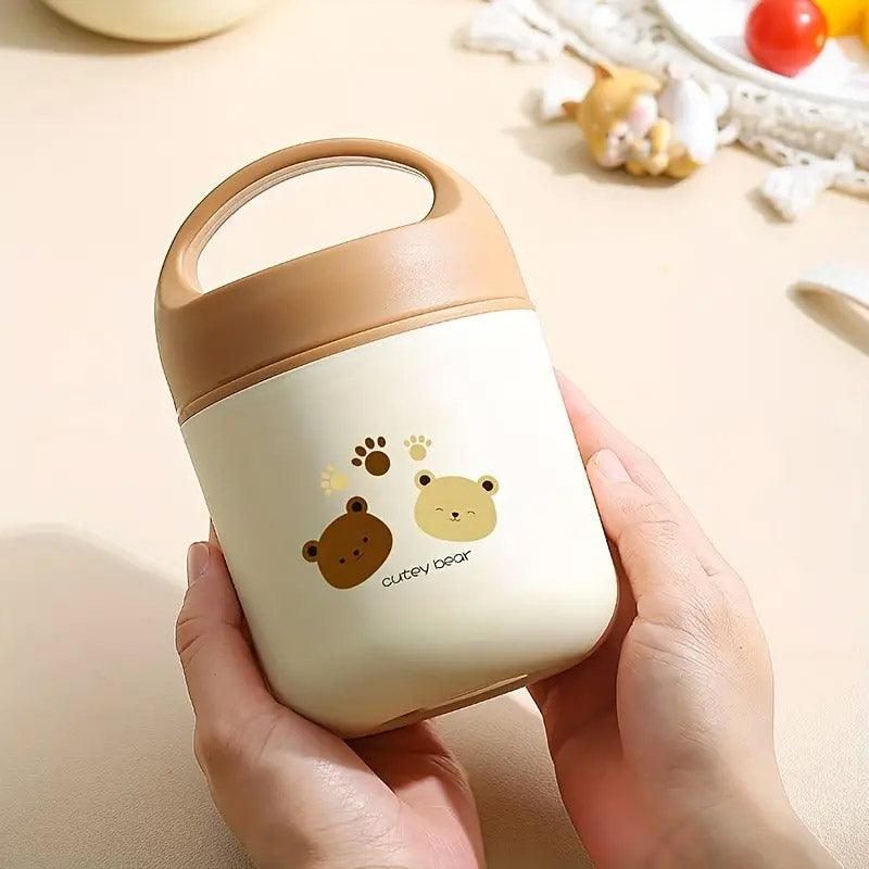 460ml Bear Insulated Soup Container Portable Box Breakfast Food Storage Box