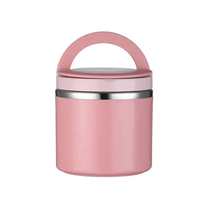 1L Large Capacity Stainless Steel Insulated Lunch Box Food Container Durable - Pink