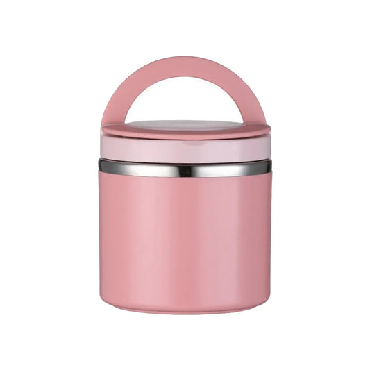 1L Large Capacity Stainless Steel Insulated Lunch Box Food Container Durable - Pink